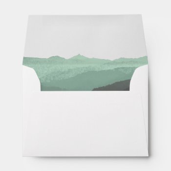 Modern Watercolor Mountain Envelope by RedefinedDesigns at Zazzle