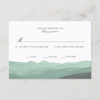 Modern Watercolor Mountain Rsvp Card by RedefinedDesigns at Zazzle