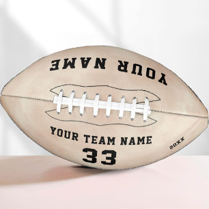 Modern Watercolor Name Number Team  Football