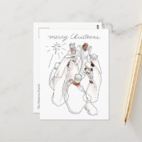 Modern Watercolor Nativity Scene with Extra Text