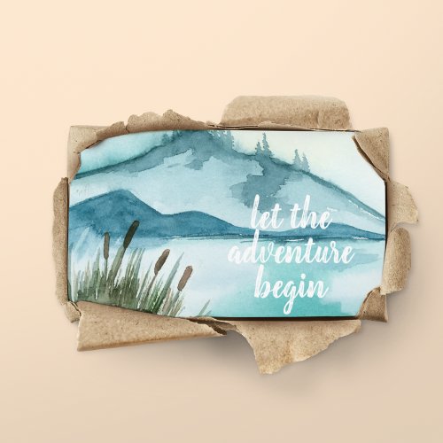 Modern Watercolor Nature Lets The Adventure Begin Business Card
