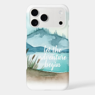 Modern Watercolor Nature Let's The Adventure Begin iPhone 17 Pro Max Case