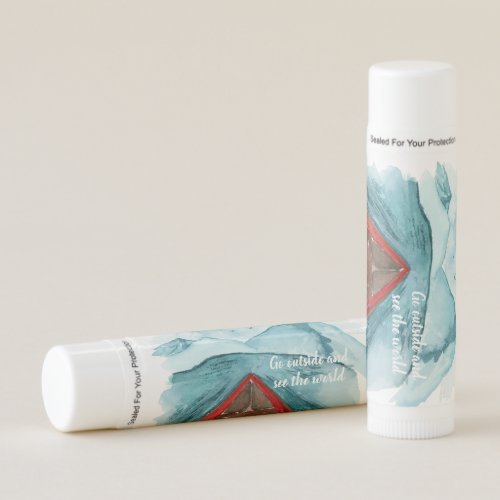 Modern Watercolor Nature See The World Quote Lip Balm