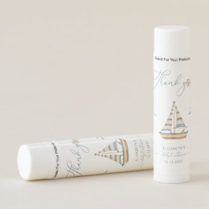 Modern Watercolor Nautical Sailboat Lip Balm