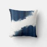 Modern Watercolor Navy Blue Pattern Throw Pillow at Zazzle