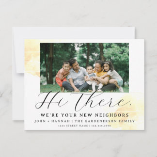 Modern Watercolor New Neighbor Postcard