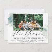 Modern Watercolor New Neighbor Postcard