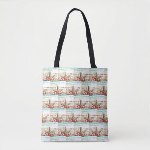 Modern Watercolor of Orange Seashells Tote Bag
