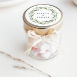 Modern watercolor olive branch foliage wedding classic round sticker<br><div class="desc">Modern minimal olive branch foliage wedding party favor stickers. Beautiful elegant watercolour foliage illustrations. Part of a complete wedding collection.</div>
