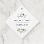 Modern watercolor olive branch foliage wedding favor tags<br><div class="desc">Modern minimal olive branch foliage wedding party favor thank you gift tags. Beautiful elegant watercolour foliage illustrations. Part of a complete wedding collection.</div>