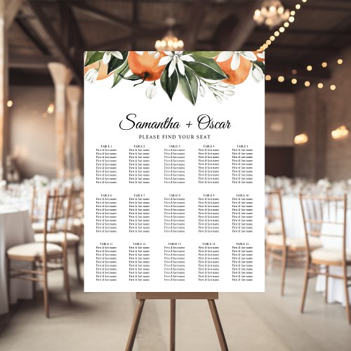 Modern Watercolor Orange  Leaves Beauty Poster