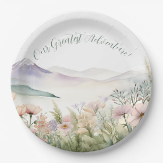 Modern Watercolor  Paper Plates