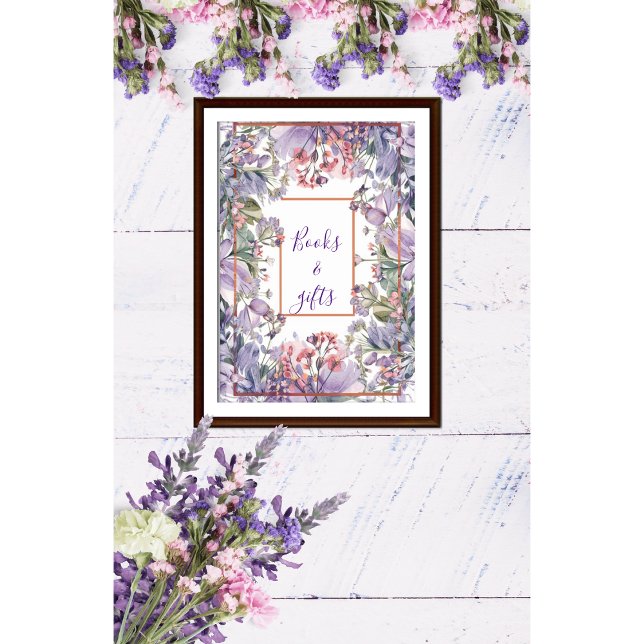 Modern watercolor pastel purple pink wildflower  poster (Creator Uploaded)