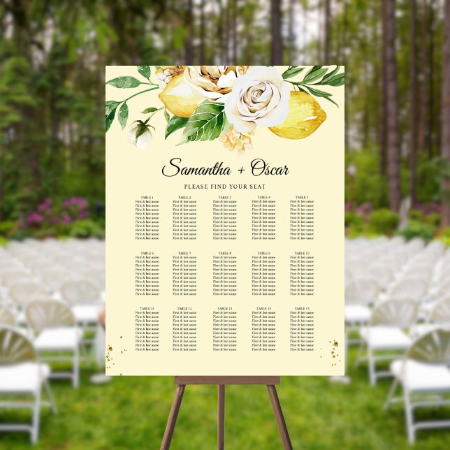 Modern Watercolor Pastel Yellow Lemons & Leaf  Foam Board (Creator Uploaded)