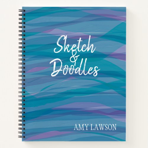 Modern Watercolor Pattern Personalized Notebook