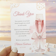 Modern Watercolor Pearls & Prosecco Bridal Shower