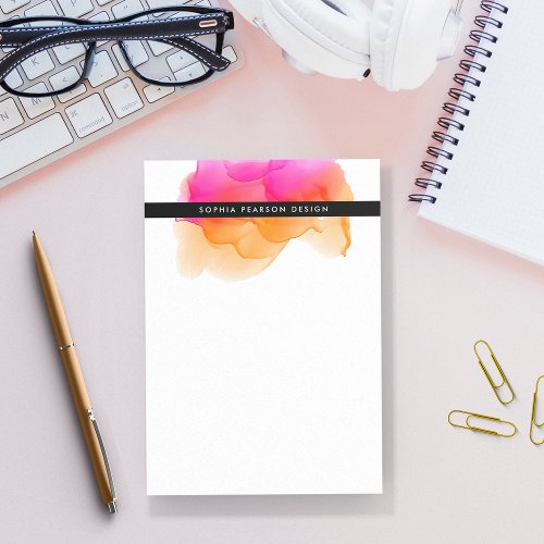 Modern Watercolor Personalized Post_it Notes