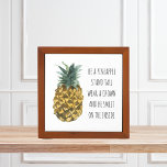 Modern Watercolor Pineapple & Positive Funny Quote Desk Organizer<br><div class="desc">Modern Watercolor Pineapple & Positive Funny Quote</div>