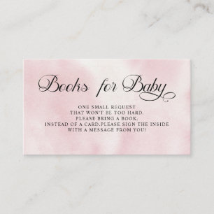 Modern Watercolor Pink  Cloud Nine Baby Shower Enclosure Card