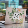 Modern Watercolor Pink Flowers Monogrammed  HP Laptop Skin