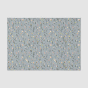 Modern watercolor pink yellow florals2 tissue paper