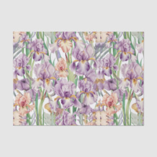 Modern watercolor  pink yellow florals8 tissue paper