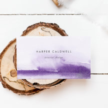 Modern Watercolor | Purple Business Card