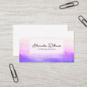 Modern Watercolor Purple Business Card