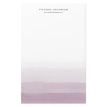 Modern Watercolor Purple Ombre Personalized
