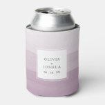 Modern Watercolor Purple Ombre Wedding Can Cooler at Zazzle