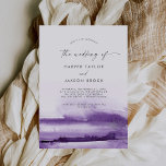 Modern Watercolor | Purple The Wedding Of Invitation<br><div class="desc">This modern watercolor | purple wedding invitation is perfect for a stylish contemporary wedding. The minimalist,  classic and elegant design collection features simple water color paint brush strokes in pretty jewel tones.</div>