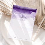 Modern Watercolor | Purple Wedding Advice Card<br><div class="desc">This modern watercolor purple wedding advice card is perfect for a stylish contemporary wedding and can be used for any event. The minimalist, classic and elegant design collection features simple water color paint brush strokes in pretty jewel tones. These advice cards can be used as a guestbook alternative for a...</div>