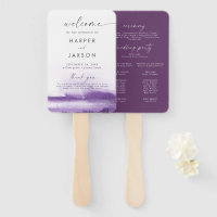 Modern Watercolor | Purple Wedding Program