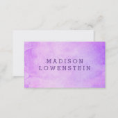 Modern Watercolor Purple Whimsical Business Card (Front/Back)