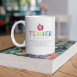 Modern Watercolor Rainbow Teacher Thank You  Coffee Mug<br><div class="desc">You're my hero, teacher. Perfect present for your favorite grade school teacher for Christmas, Back to School, Year End or Teacher Appreciation Day. Personalize with your own definition to create a unique, fun and thoughtful gift. Tell your child's teacher how much he or she has meant to both you and...</div>