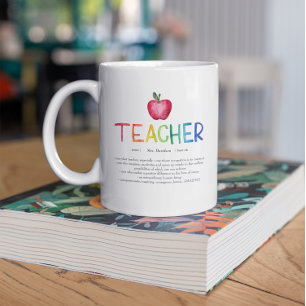 Modern Watercolor Rainbow Teacher Thank You  Coffee Mug