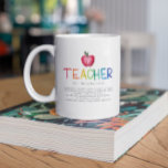Modern Watercolor Rainbow Teacher Thank You  Coffee Mug<br><div class="desc">You're my hero, teacher. Perfect present for your favorite grade school teacher for Christmas, Back to School, Year End or Teacher Appreciation Day. Personalize with your own definition to create a unique, fun and thoughtful gift. Tell your child's teacher how much he or she has meant to both you and...</div>