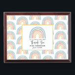 Modern watercolor rainbow teacher thank you gift award plaque<br><div class="desc">Modern watercolor rainbow teacher thank you gift. You're my hero teacher. Not all heroes wear capes. Beatiful thoughtful gift.</div>