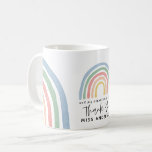 Modern watercolor rainbow teacher thank you gift coffee mug Modern watercolor rainbow teacher thank you gift coffee mug