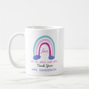 Modern watercolor rainbow teacher thank you gift coffee mug