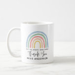 Modern watercolor rainbow teacher thank you gift coffee mug Modern watercolor rainbow teacher thank you gift coffee mug