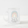 Modern watercolor rainbow teacher thank you gift m frosted glass coffee mug