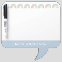 Modern watercolor rainbow teacher thank you gift n dry erase board
