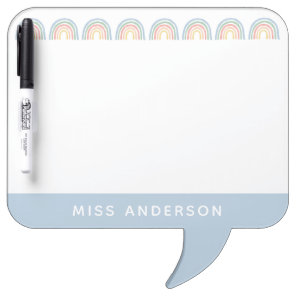 Modern watercolor rainbow teacher thank you gift n dry erase board