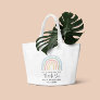 Modern watercolor rainbow teacher thank you gift t large tote bag