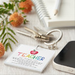Modern Watercolor Rainbow Teacher Thank You   Keychain<br><div class="desc">You're my hero, teacher. Perfect present for your favorite grade school teacher for Christmas, Back to School, Year End or Teacher Appreciation Day. Personalize with your own definition to create a unique, fun and thoughtful gift. Tell your child's teacher how much he or she has meant to both you and...</div>
