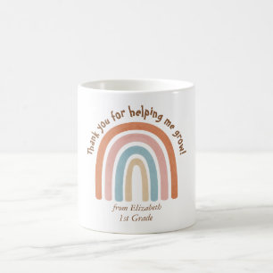 Modern Watercolor Rainbow Teacher Thank You Mug