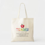 Modern Watercolor Rainbow Teacher Thank You Tote Bag