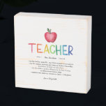 Modern Watercolor Rainbow Teacher Thank You  Wooden Box Sign<br><div class="desc">You're my hero, teacher. Perfect present for your favorite grade school teacher for Christmas, Back to School, Year End or Teacher Appreciation Day. Personalize with your own definition to create a unique, fun and thoughtful gift. Tell your child's teacher how much he or she has meant to both you and...</div>