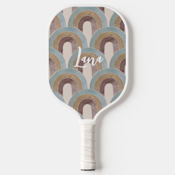 Modern  Watercolor Rainbows Custom Design  Pickleball Paddle by ComicDaisy at Zazzle
